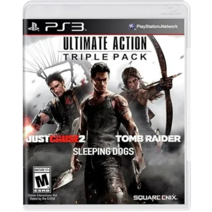 Ultimate Action Triple Pack (Just Cause 2) (Sleeping Dogs) (Tomb Raider) PS3 (Pre-owned)